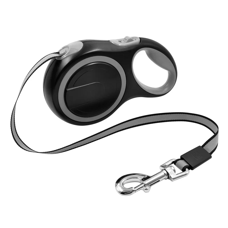 Giant Retractable Tape Dog Leash – Black / Neon